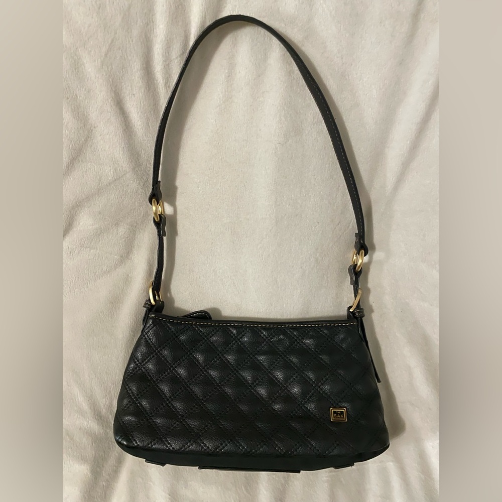 The Sak Black Leather Shoulder Bag
